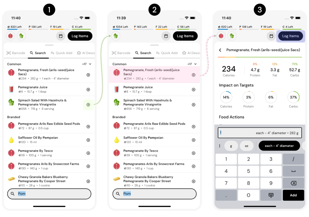 MacroFactor's simple and ultra-fast food logging workflow
