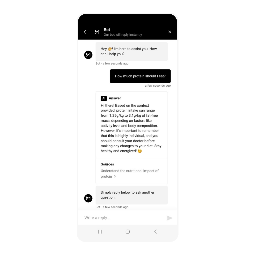 MacroFactor's experimental chatbot