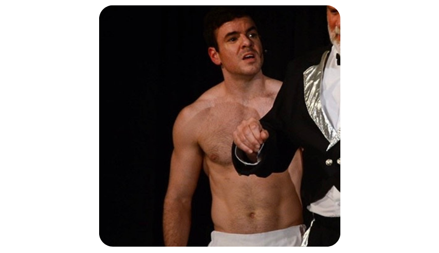 Michael on stage during a performance of Joseph and the Amazing Technicolor Dreamcoat. 