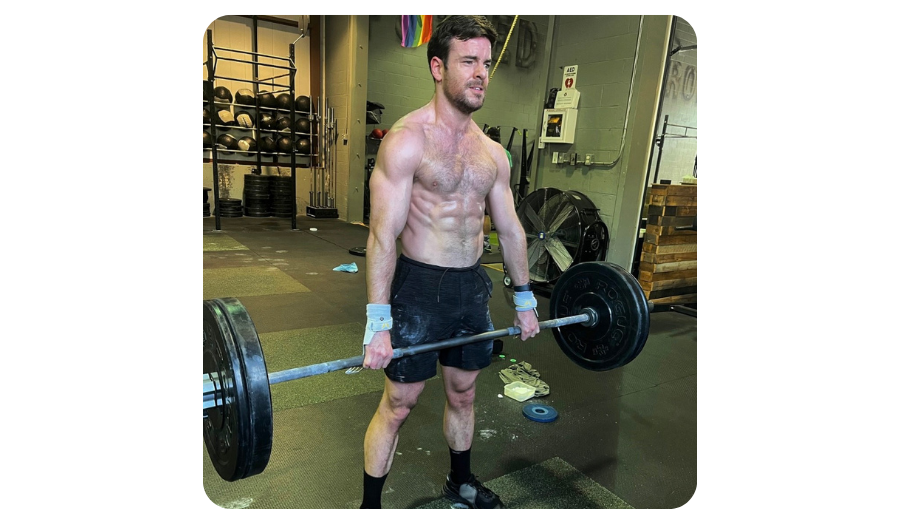 Michael lifting in the gym