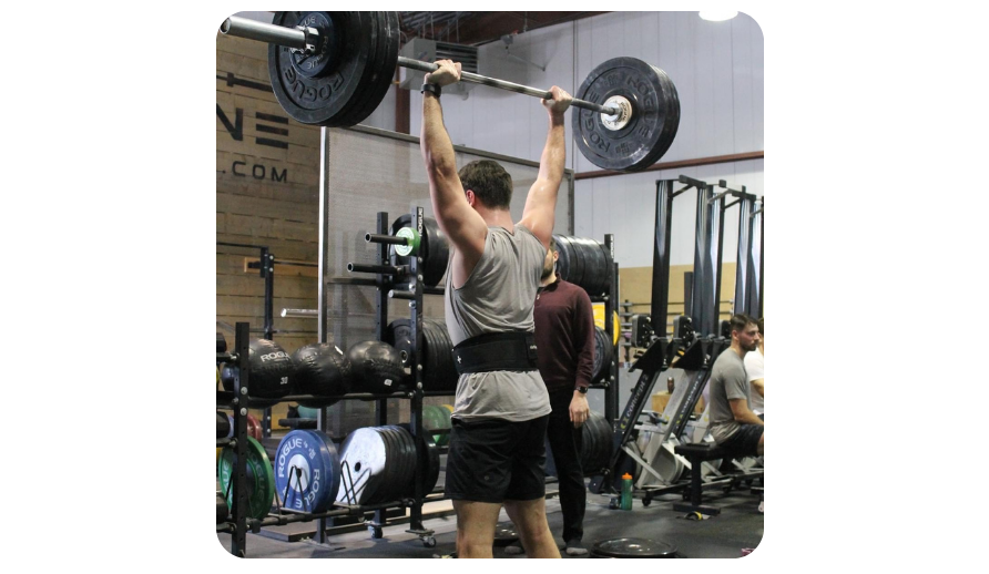 Michael lifting in the gym