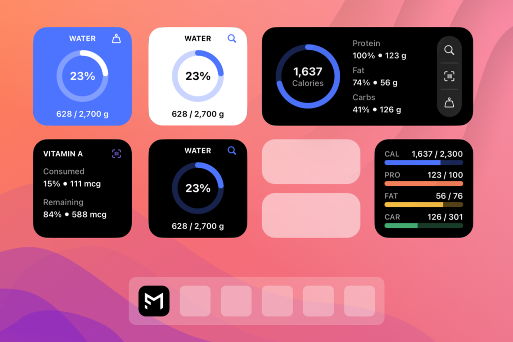macrofactor widget library