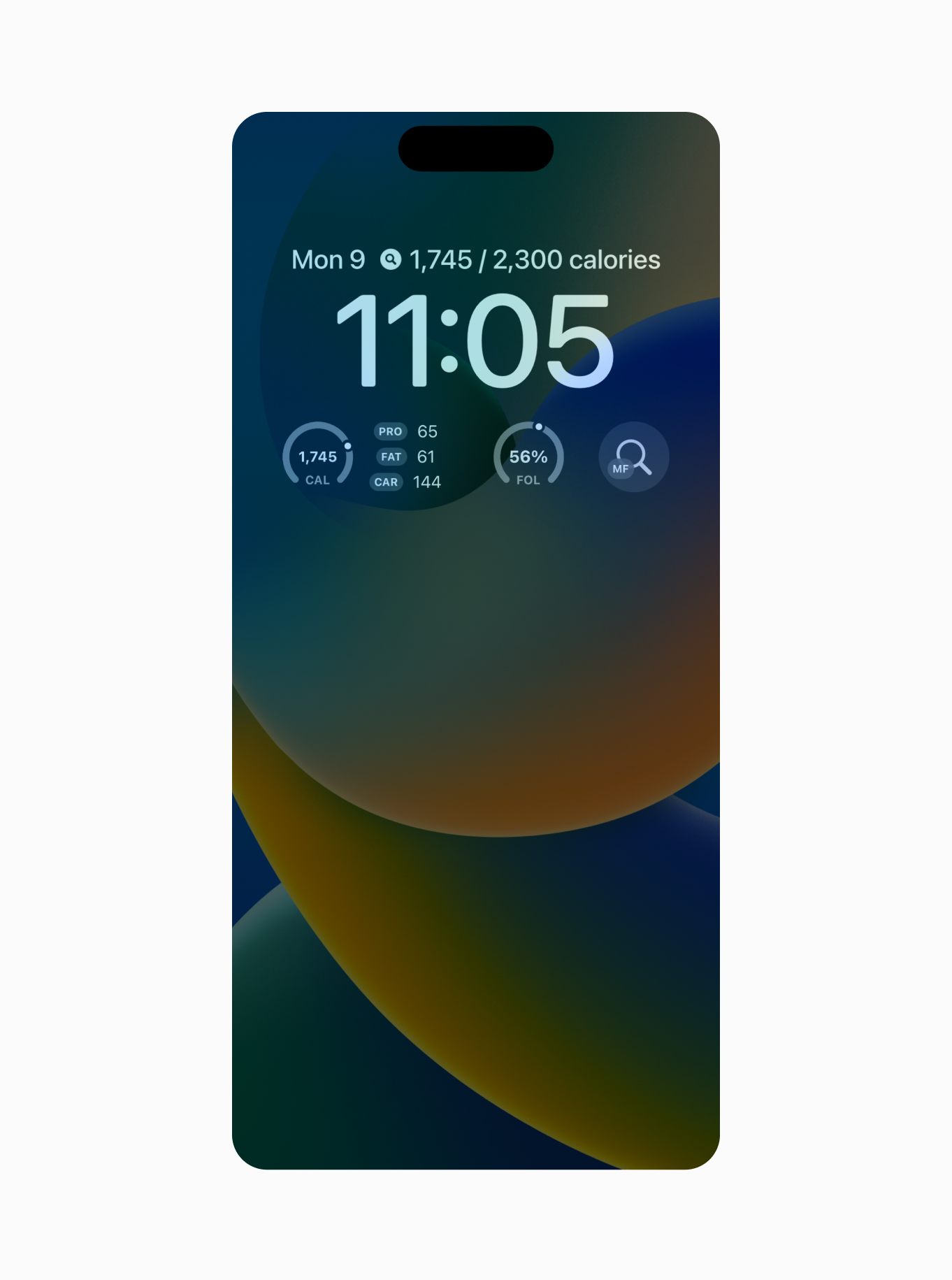 MacroFactor offers a full set of accessory widgets for your iPhone lock screen
