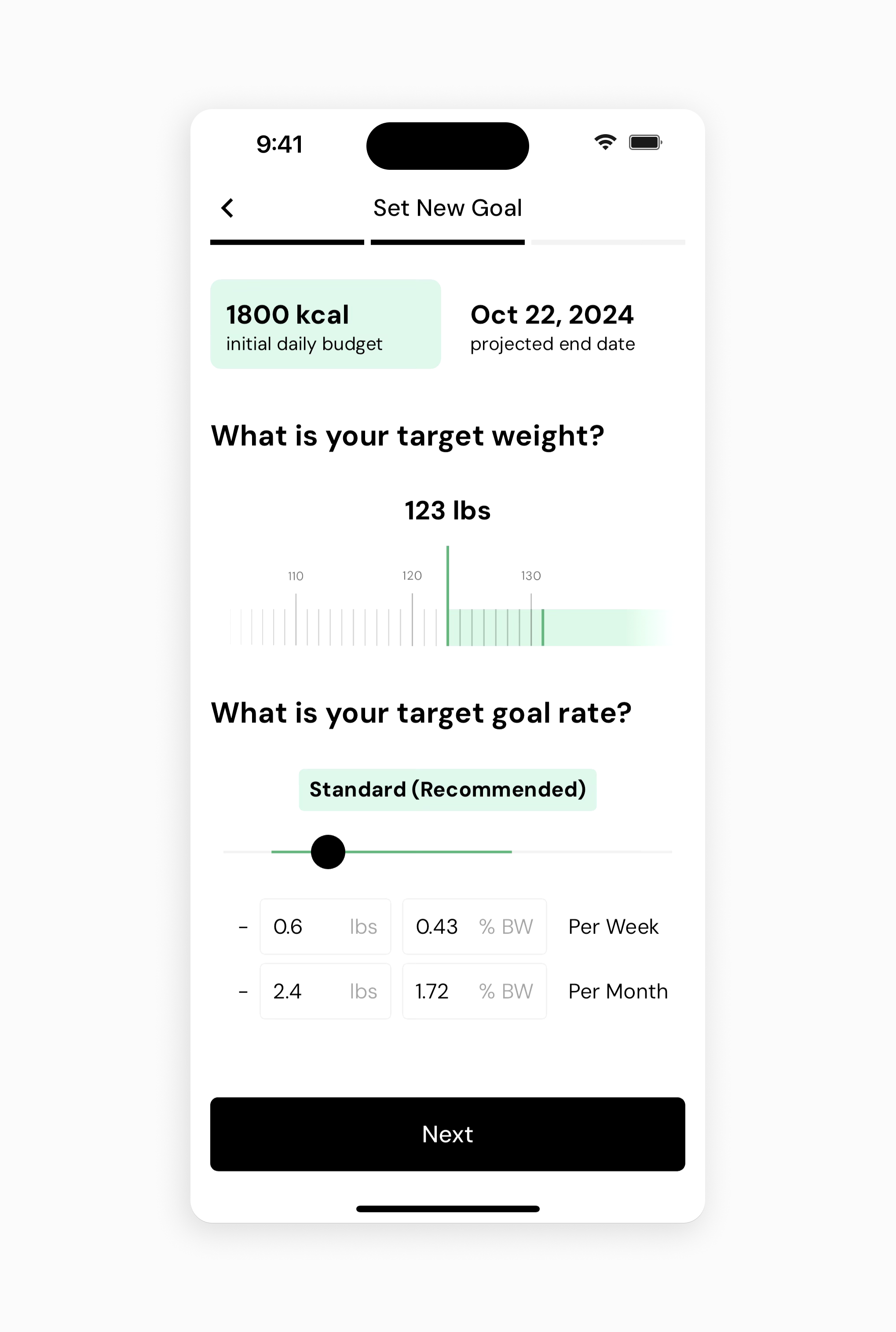 Rate of loss in MacroFactor