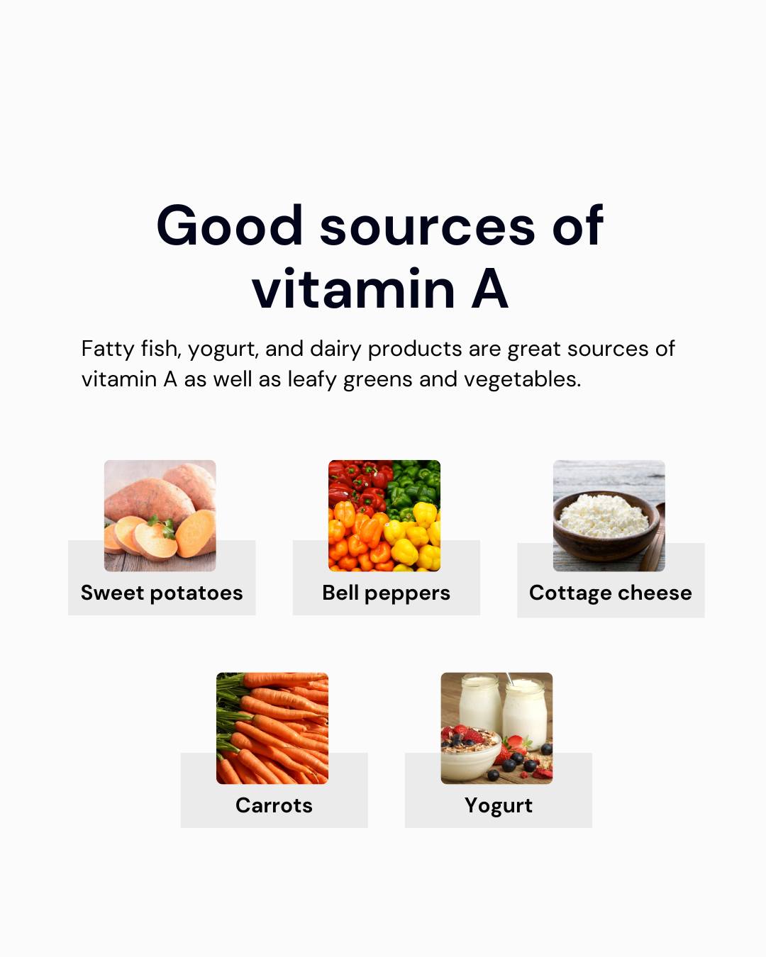 Good sources of Vitamin A