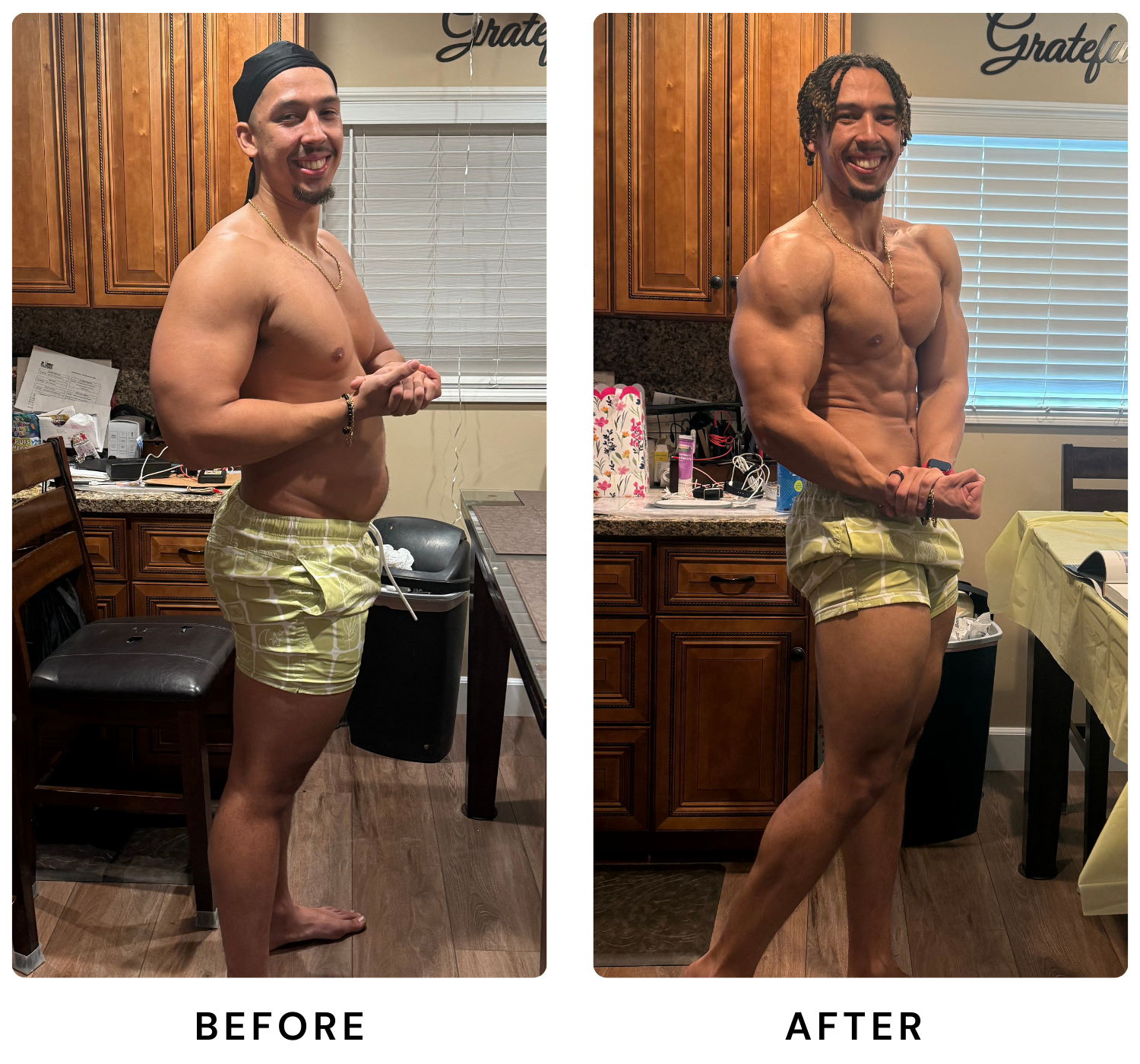 Kendell Graham before and after side