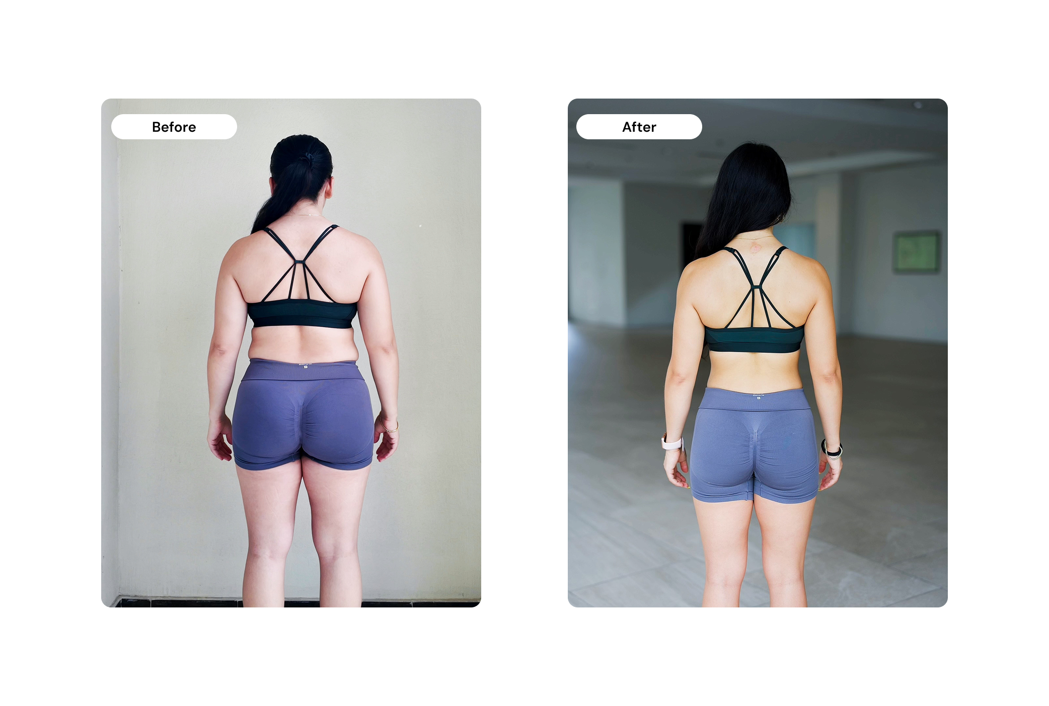 Before and after - back