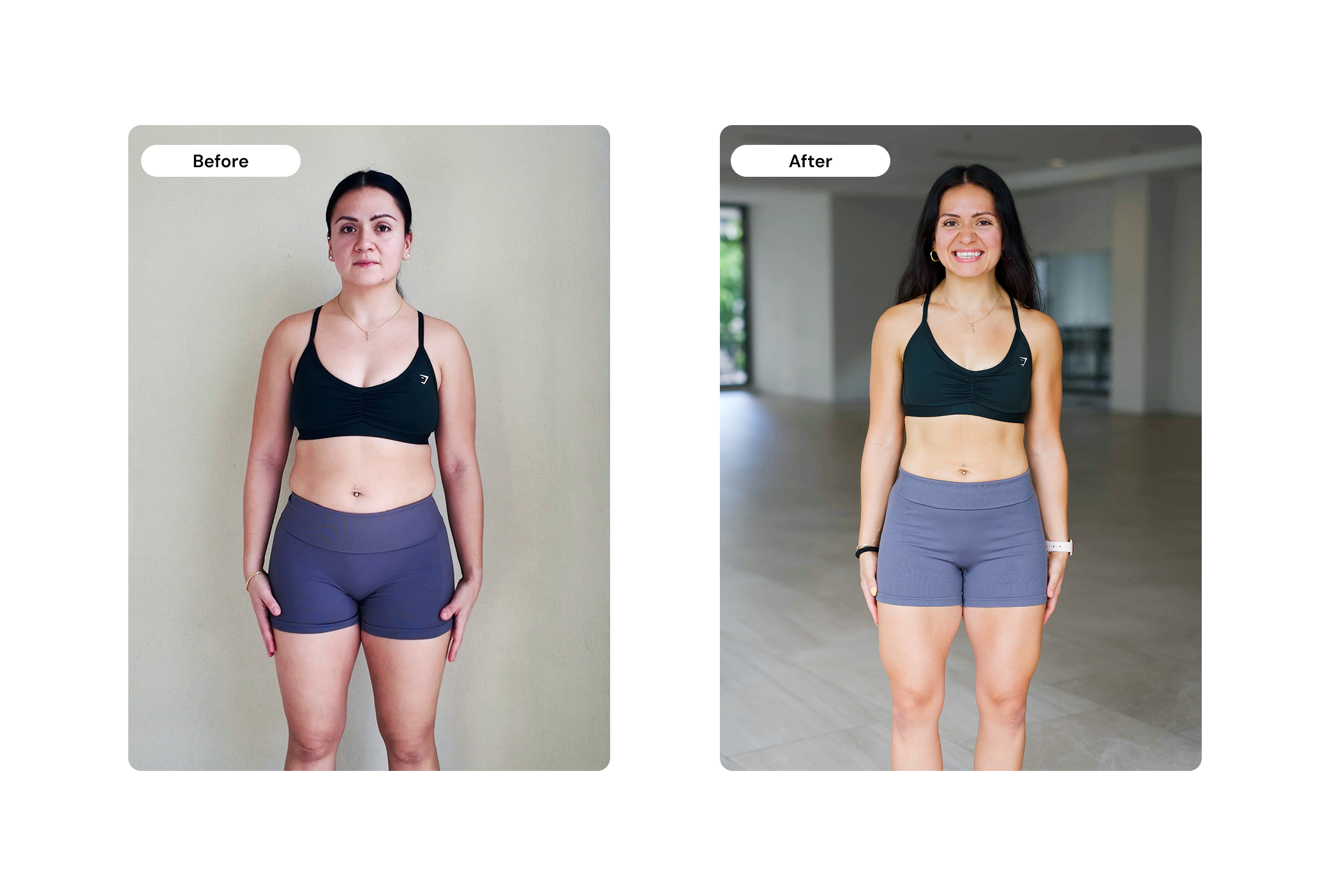 Before and after - front