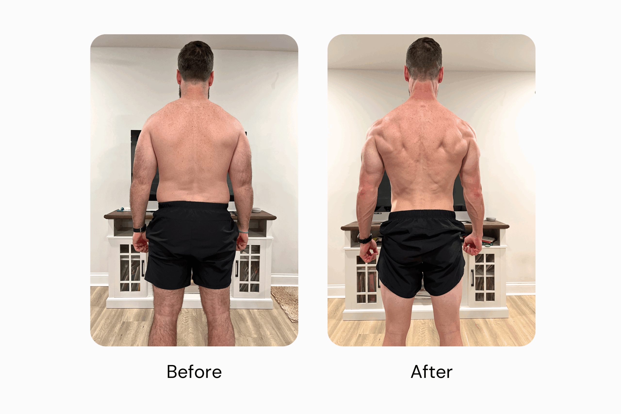 Brandon before and after - back