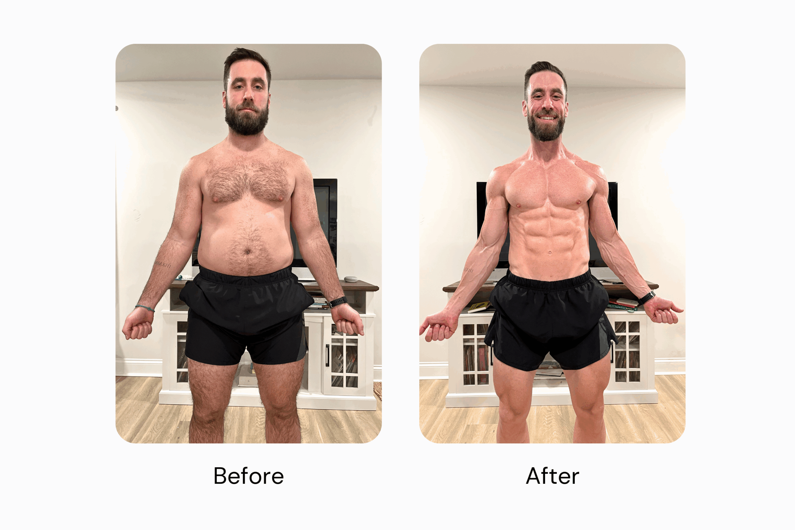 Brandon before and after - front