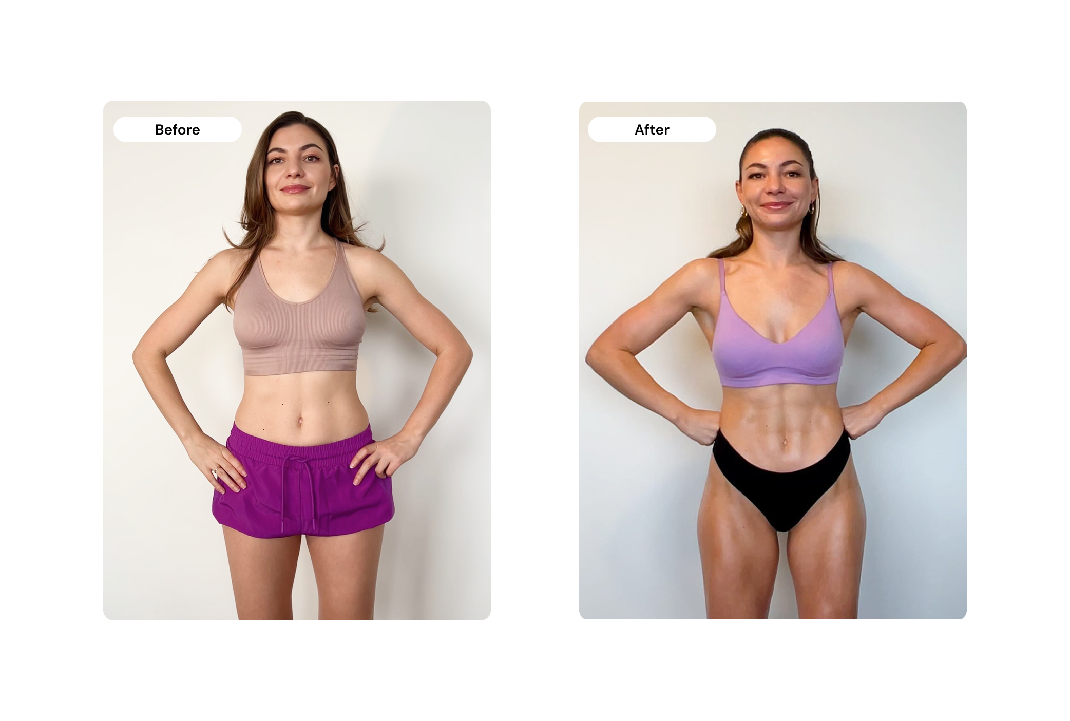 Andriana before and after - front