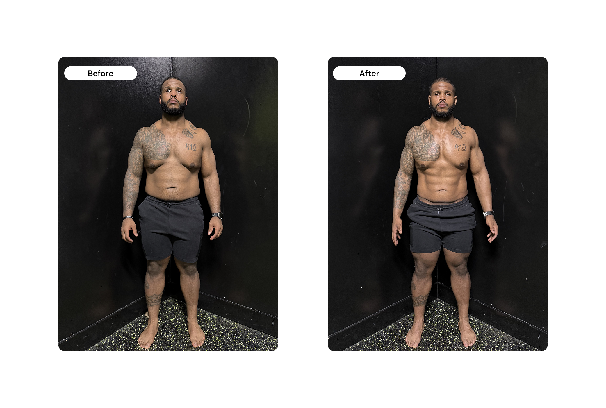 Bryan front before and after